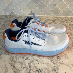 Altra Superior 6 Shoes Womens Size 10 White Blue Orange Trail Running Sneakers